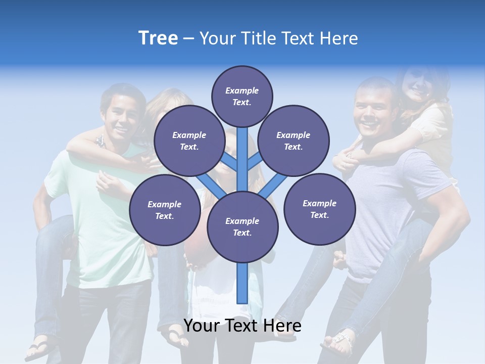 Happiness Piggyback Black PowerPoint Template