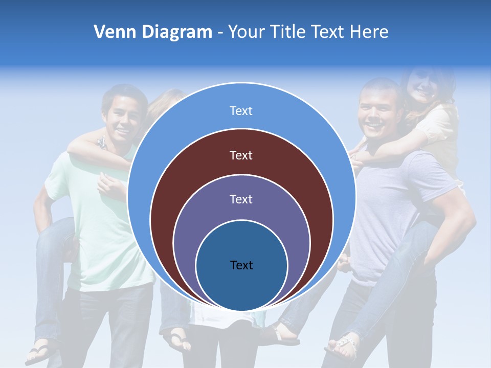Happiness Piggyback Black PowerPoint Template