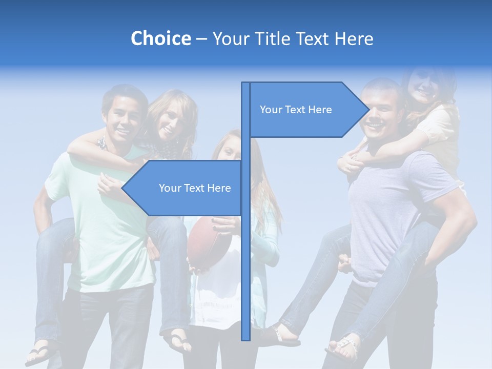 Happiness Piggyback Black PowerPoint Template