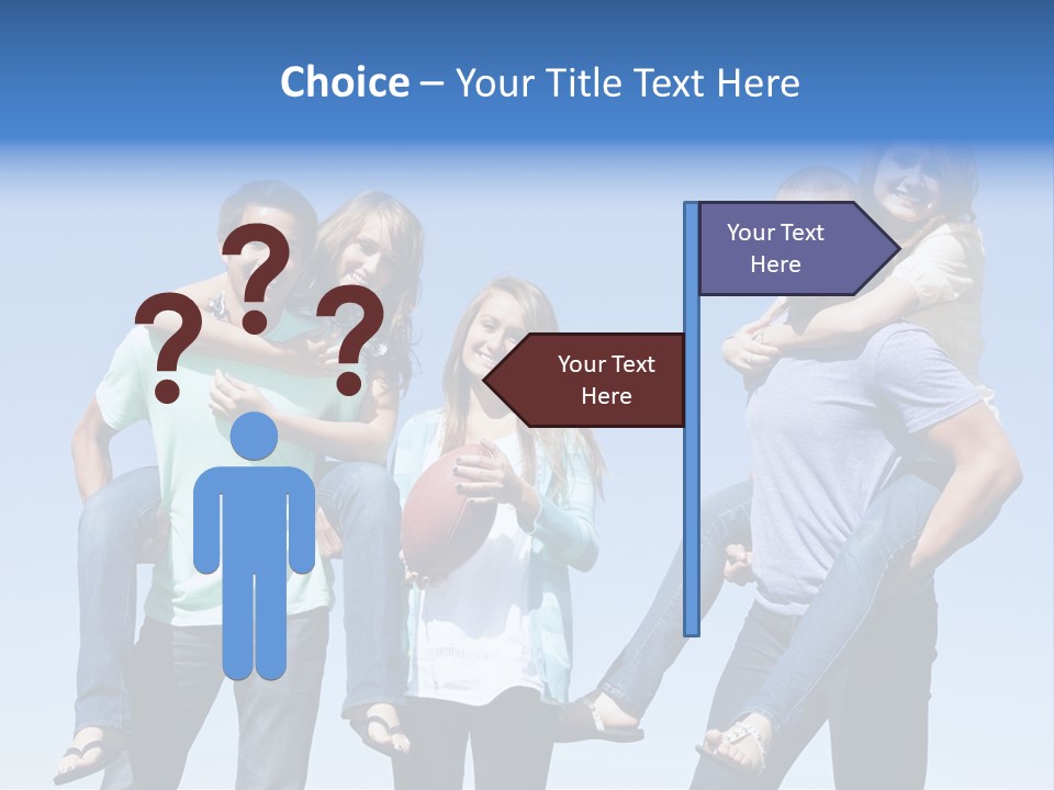 Happiness Piggyback Black PowerPoint Template