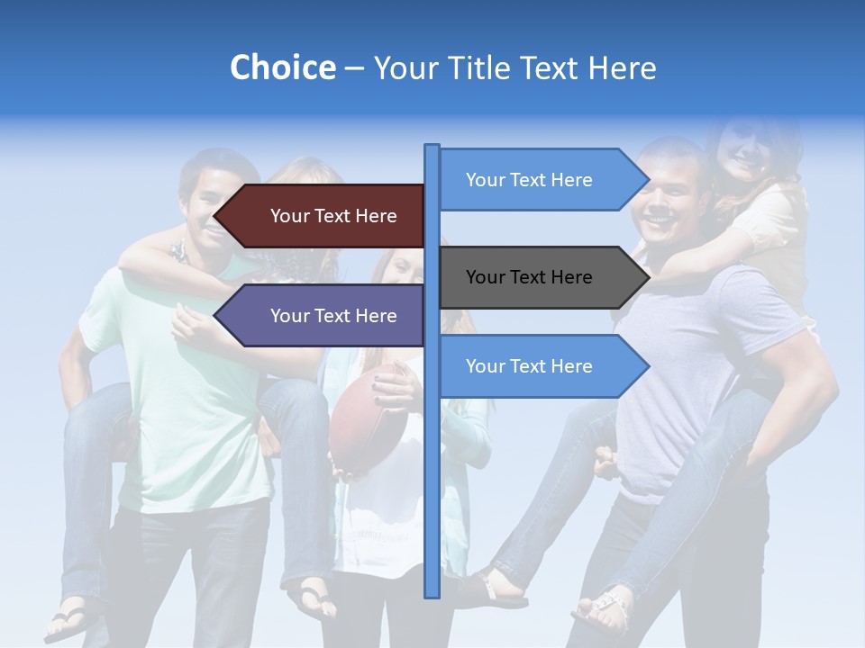 Happiness Piggyback Black PowerPoint Template