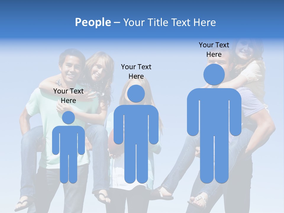 Happiness Piggyback Black PowerPoint Template