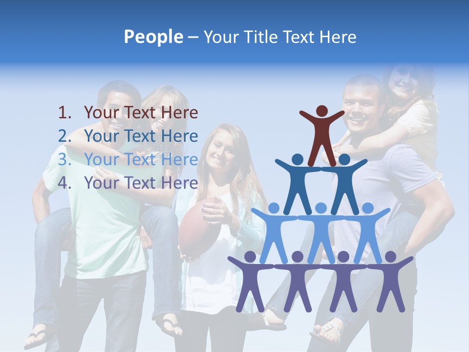 Happiness Piggyback Black PowerPoint Template