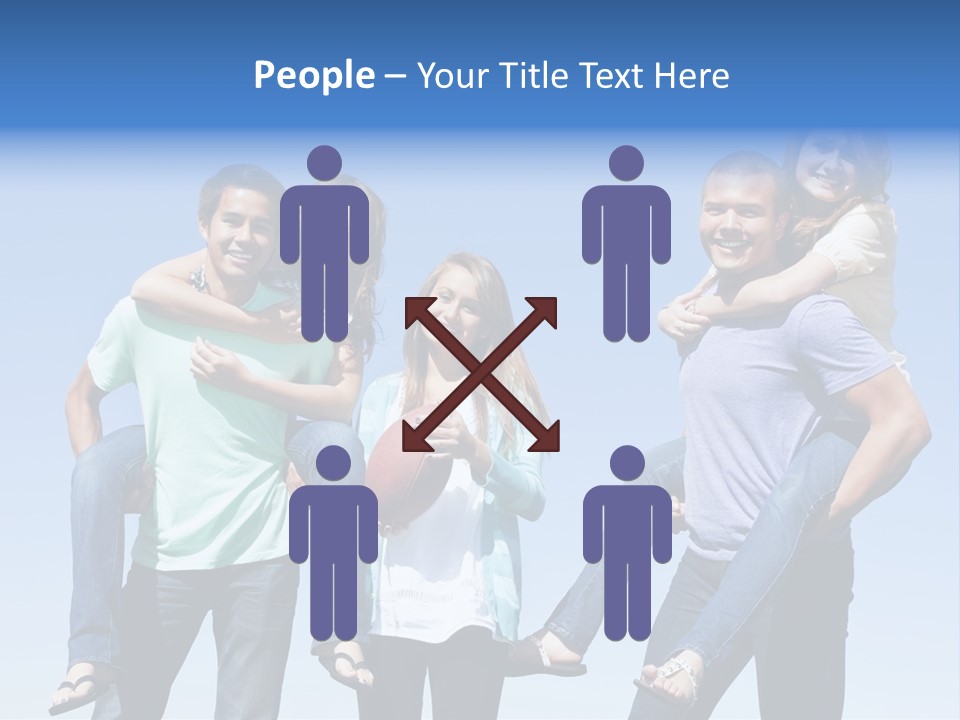 Happiness Piggyback Black PowerPoint Template