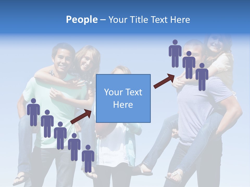 Happiness Piggyback Black PowerPoint Template