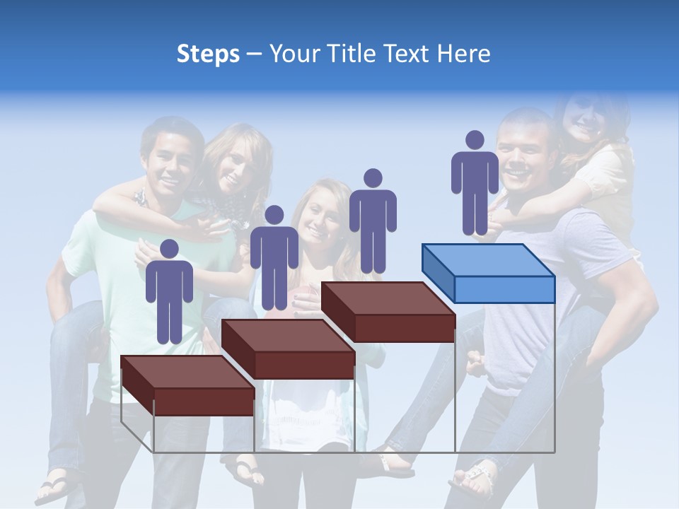 Happiness Piggyback Black PowerPoint Template