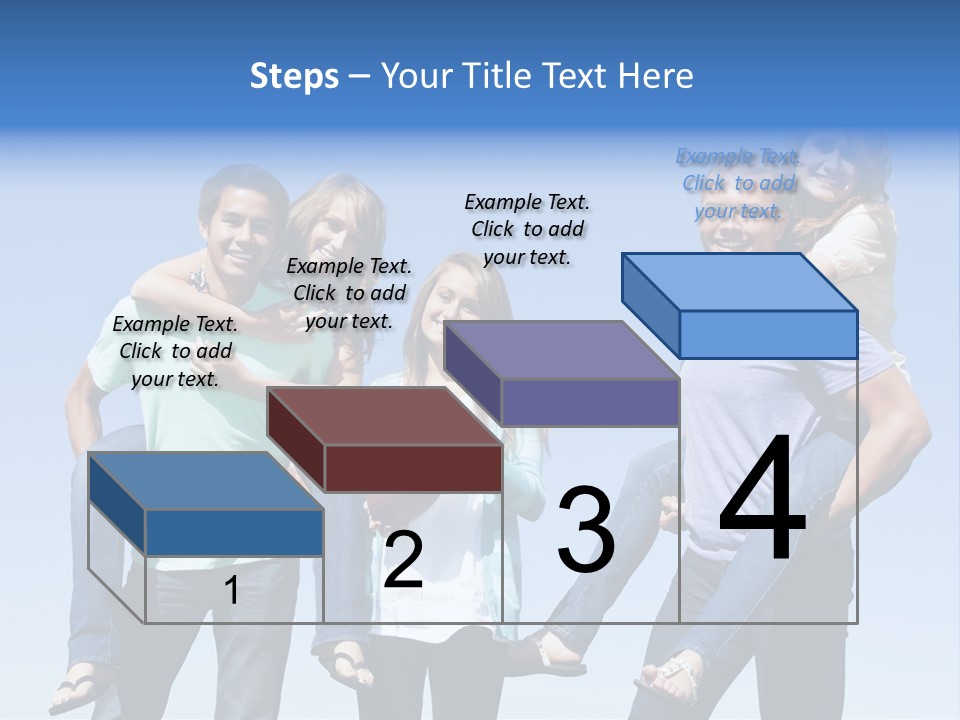 Happiness Piggyback Black PowerPoint Template