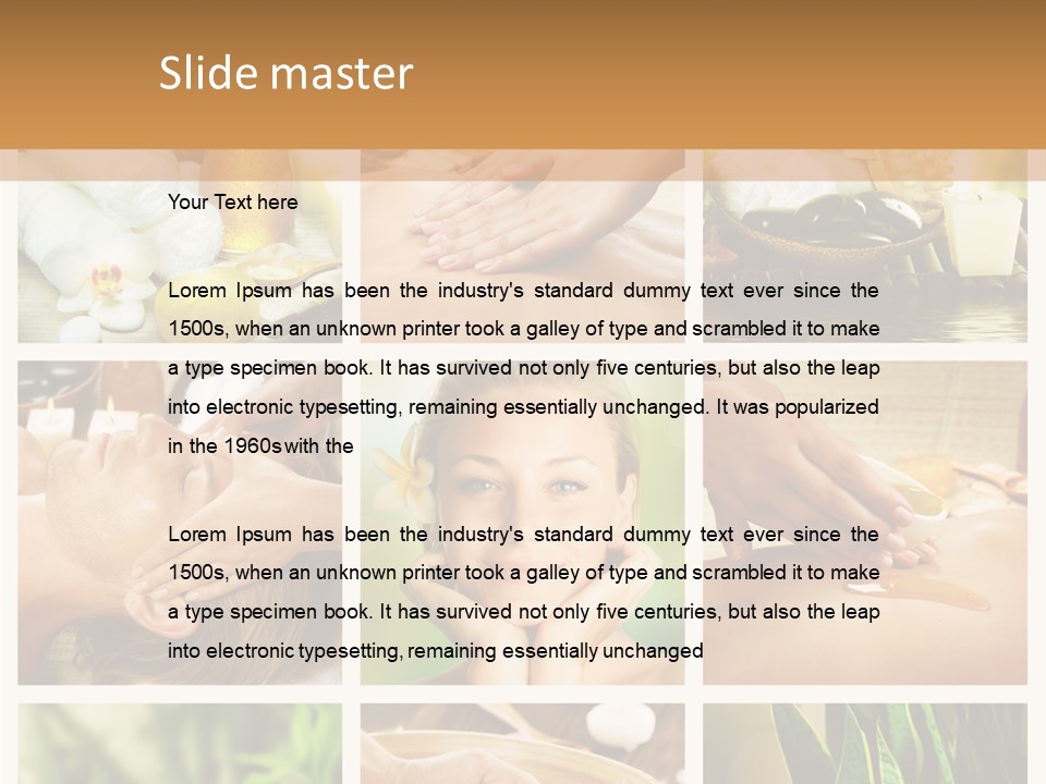 A Collage Of Photos With A Woman Getting A Spa Treatment PowerPoint Template