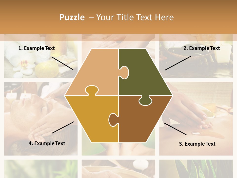 A Collage Of Photos With A Woman Getting A Spa Treatment PowerPoint Template