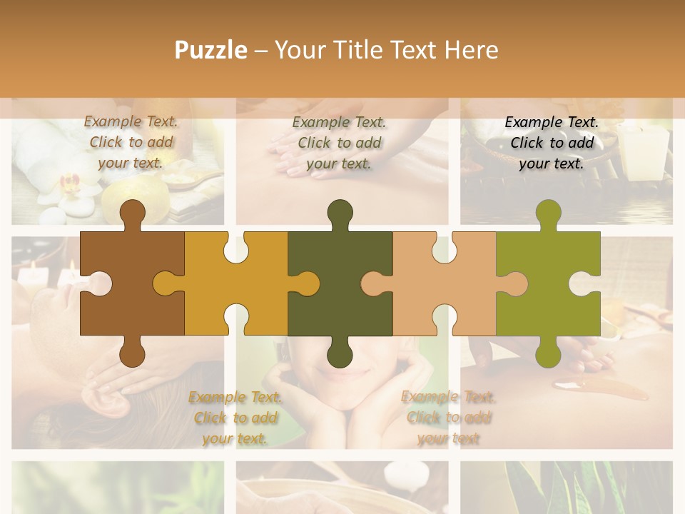 A Collage Of Photos With A Woman Getting A Spa Treatment PowerPoint Template