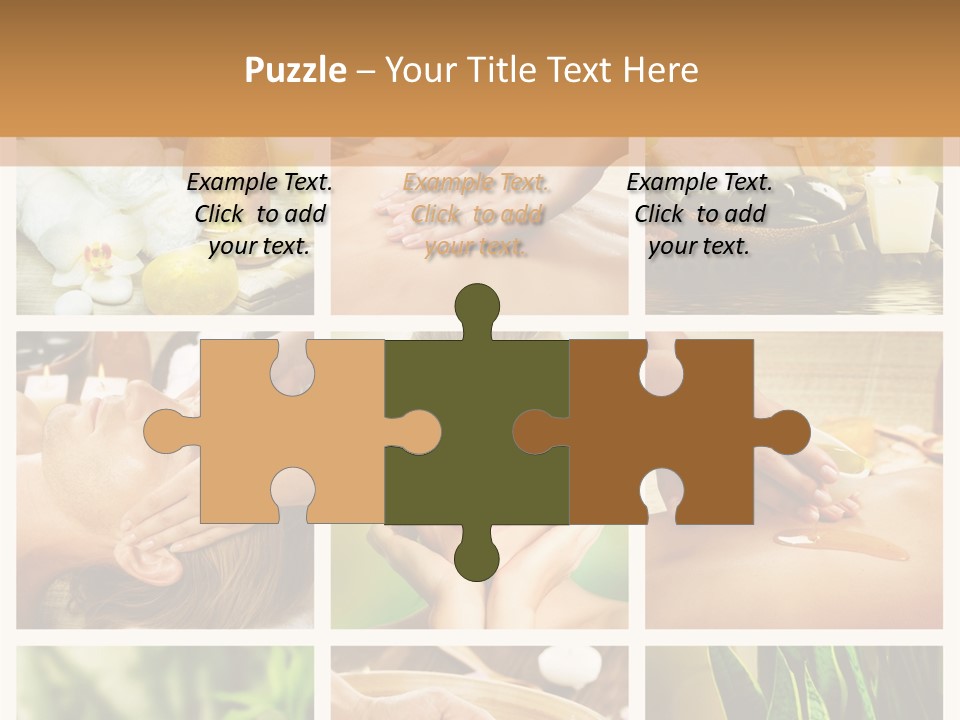 A Collage Of Photos With A Woman Getting A Spa Treatment PowerPoint Template