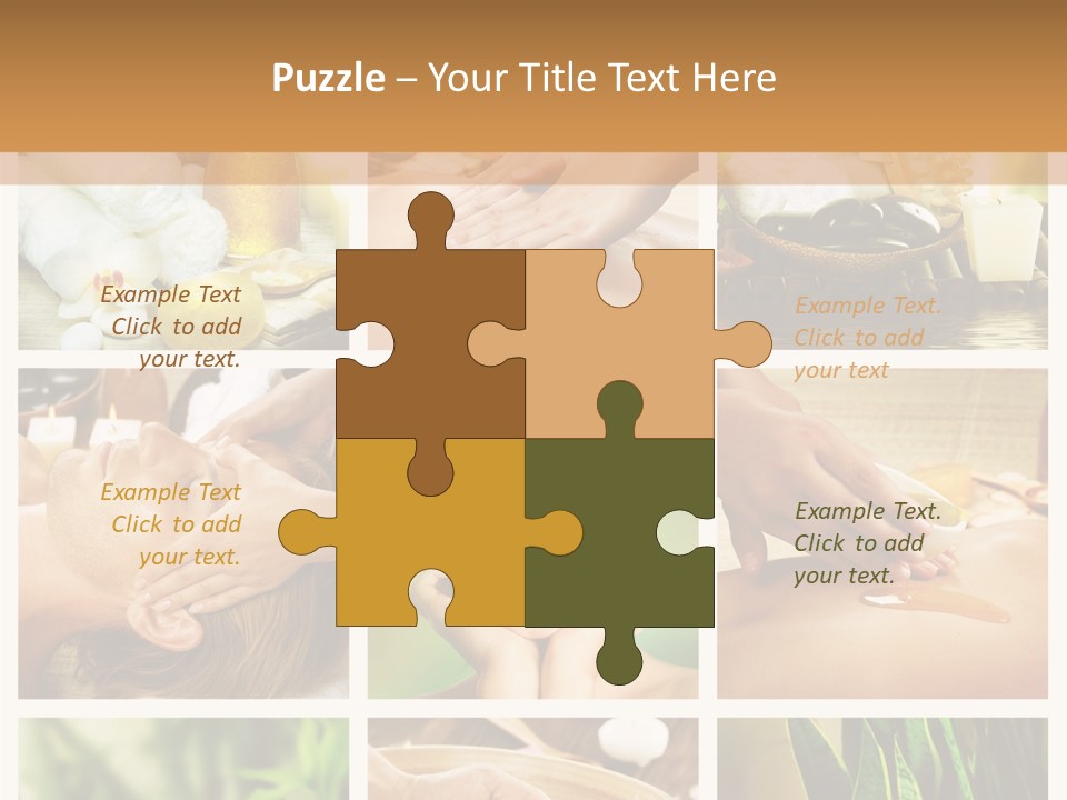 A Collage Of Photos With A Woman Getting A Spa Treatment PowerPoint Template