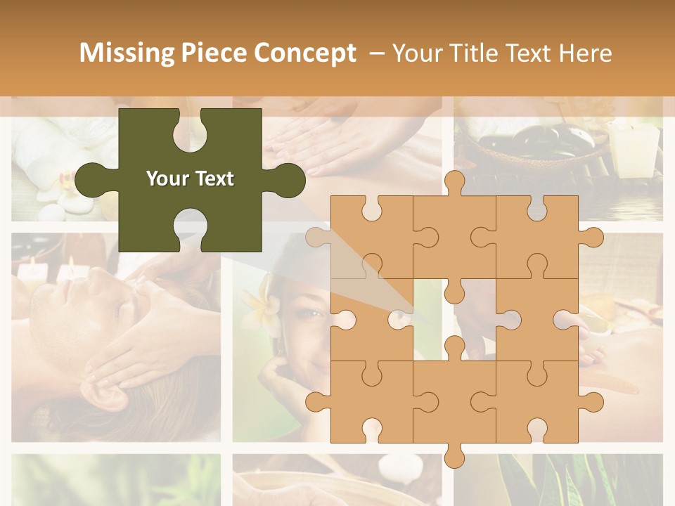 A Collage Of Photos With A Woman Getting A Spa Treatment PowerPoint Template