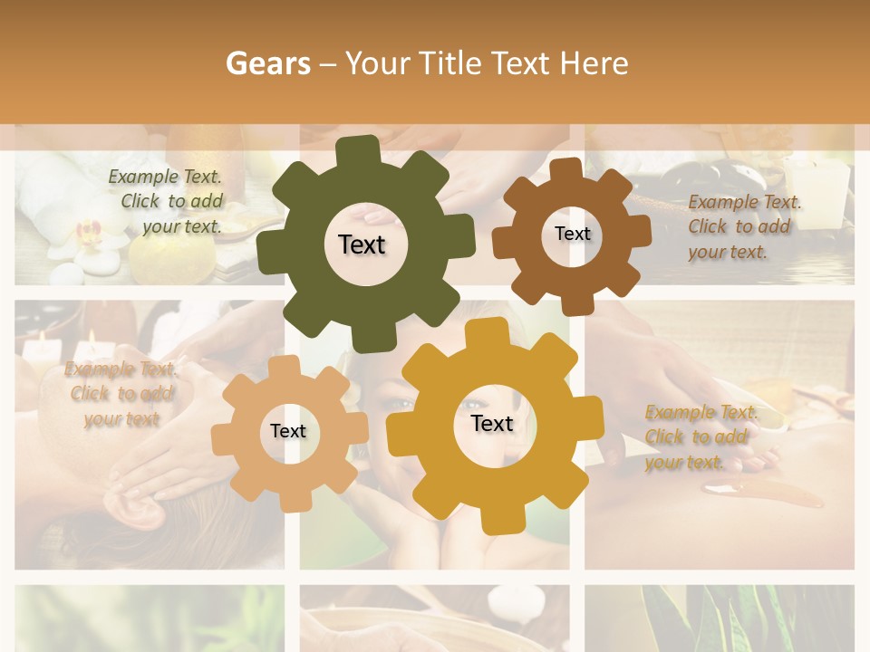 A Collage Of Photos With A Woman Getting A Spa Treatment PowerPoint Template