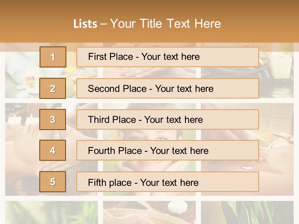 A Collage Of Photos With A Woman Getting A Spa Treatment PowerPoint Template