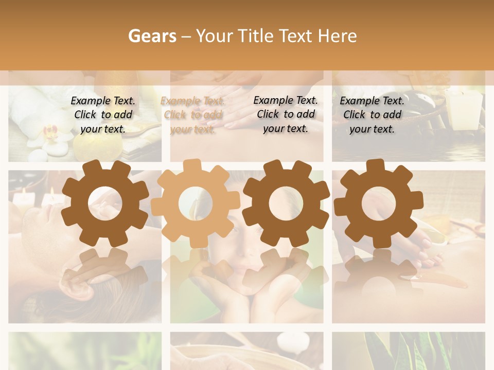 A Collage Of Photos With A Woman Getting A Spa Treatment PowerPoint Template