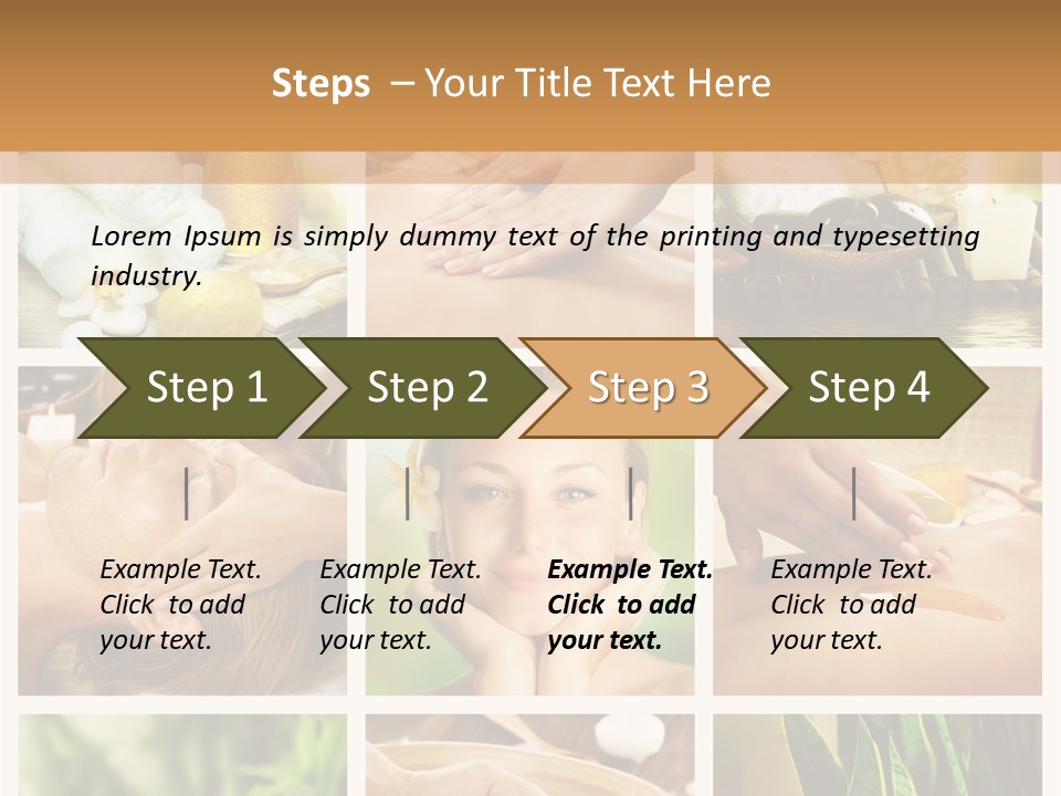 A Collage Of Photos With A Woman Getting A Spa Treatment PowerPoint Template