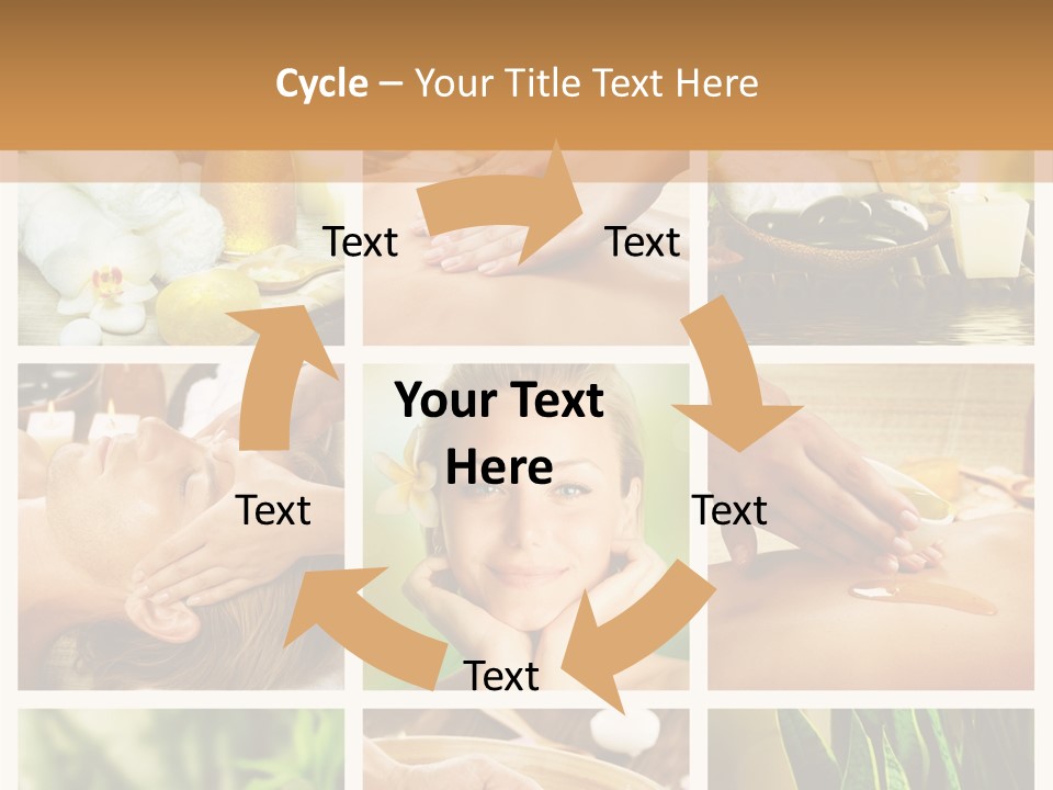 A Collage Of Photos With A Woman Getting A Spa Treatment PowerPoint Template