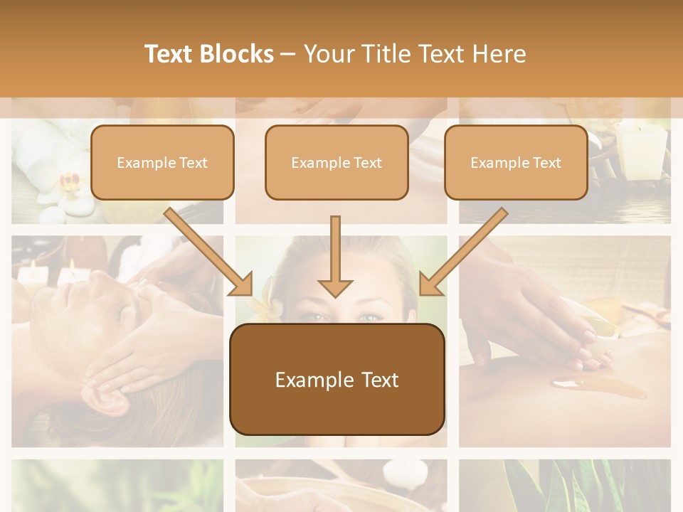 A Collage Of Photos With A Woman Getting A Spa Treatment PowerPoint Template
