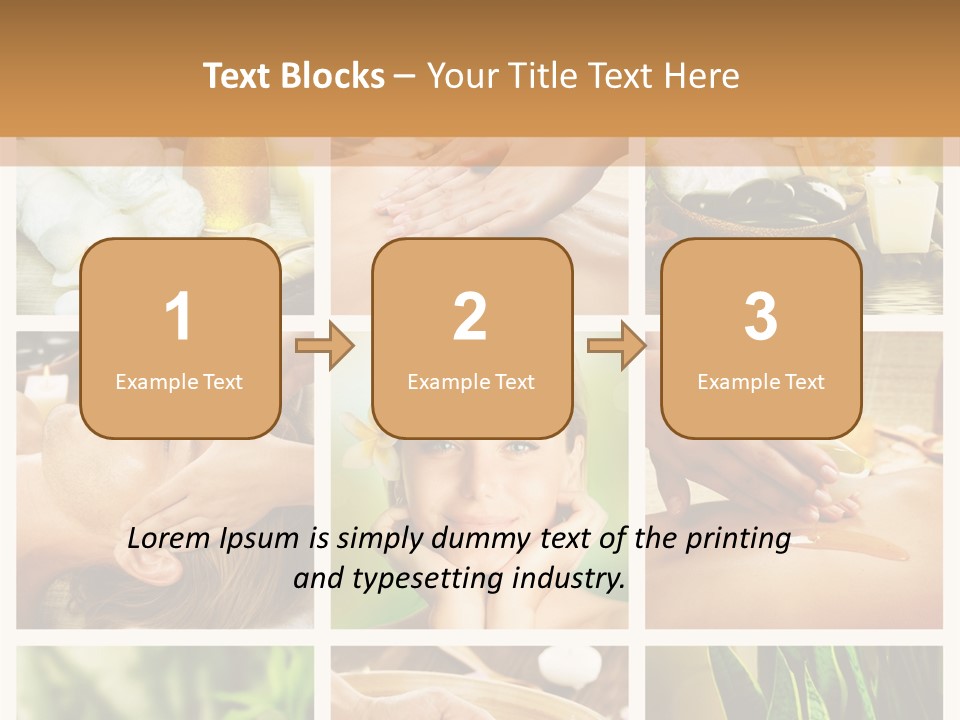 A Collage Of Photos With A Woman Getting A Spa Treatment PowerPoint Template