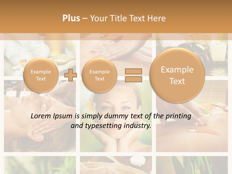 A Collage Of Photos With A Woman Getting A Spa Treatment PowerPoint Template