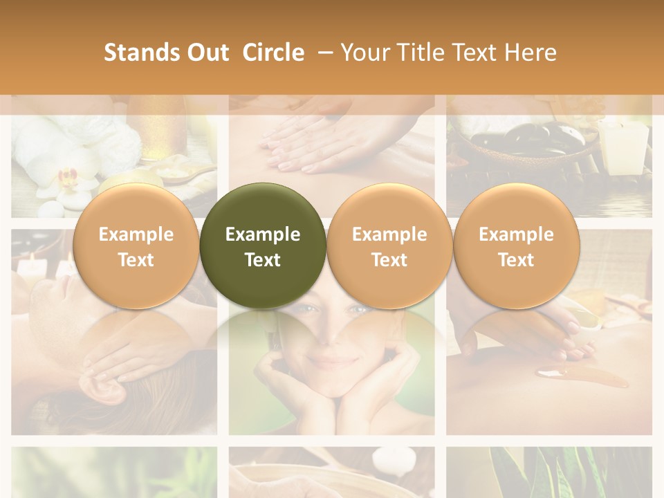 A Collage Of Photos With A Woman Getting A Spa Treatment PowerPoint Template