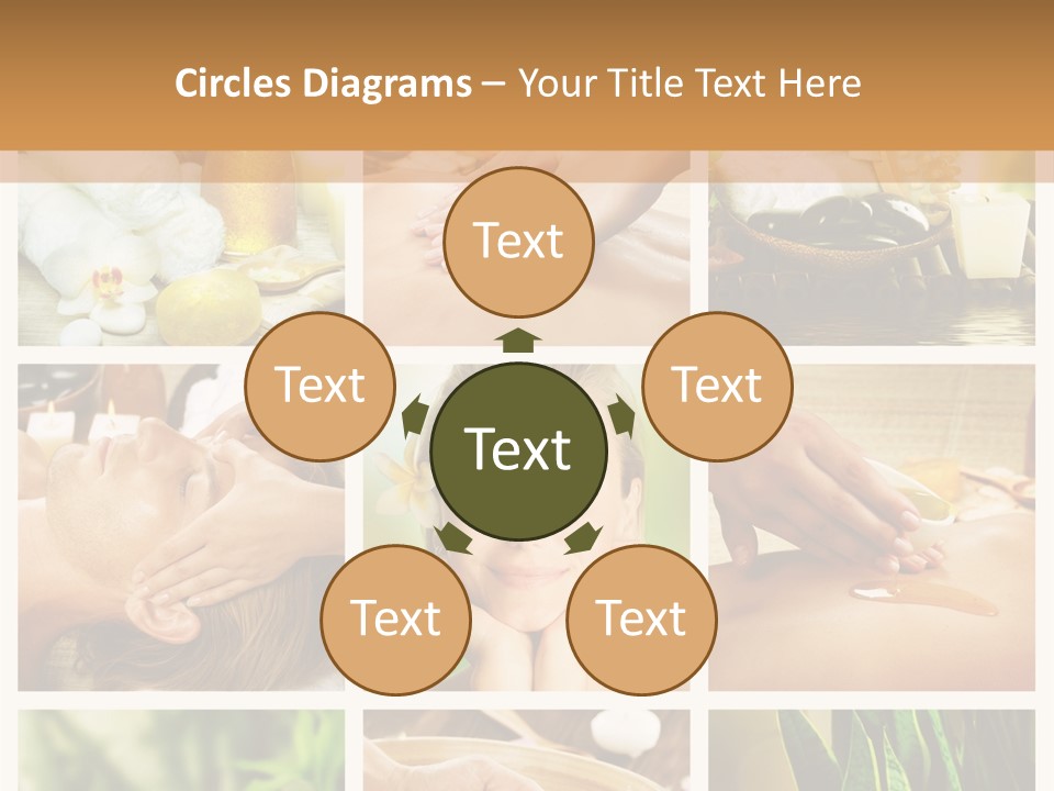 A Collage Of Photos With A Woman Getting A Spa Treatment PowerPoint Template