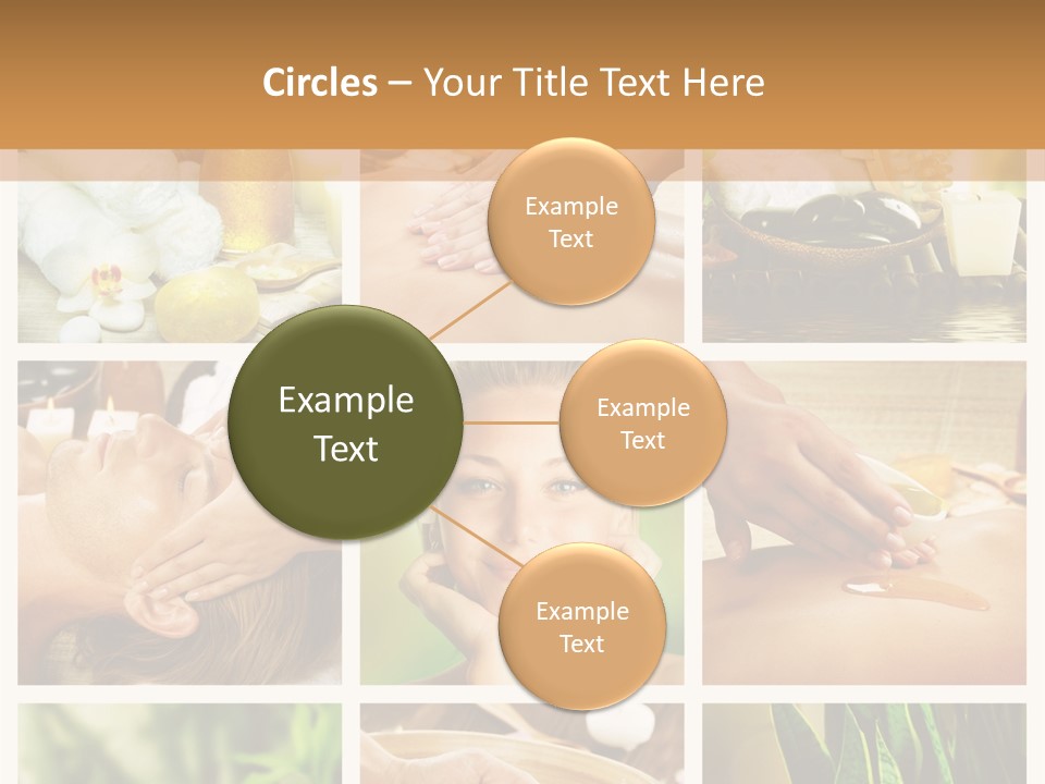 A Collage Of Photos With A Woman Getting A Spa Treatment PowerPoint Template