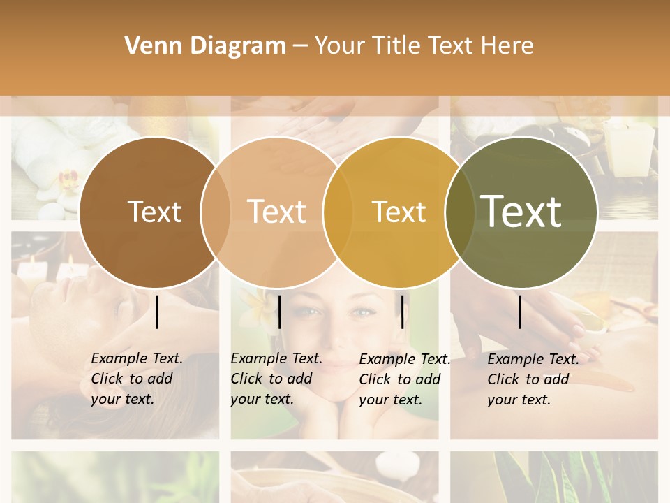 A Collage Of Photos With A Woman Getting A Spa Treatment PowerPoint Template