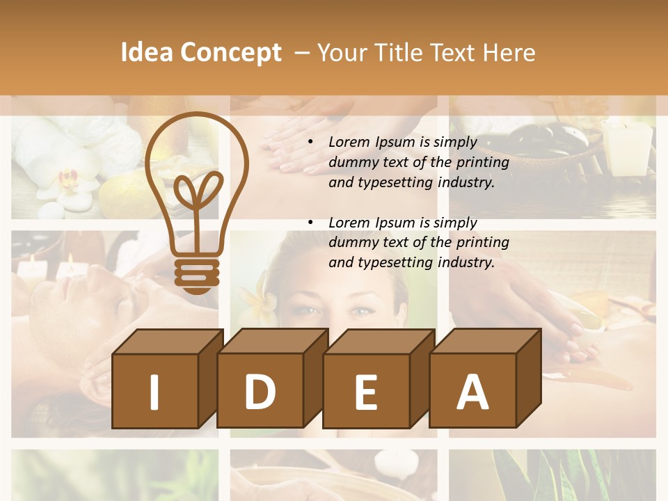 A Collage Of Photos With A Woman Getting A Spa Treatment PowerPoint Template