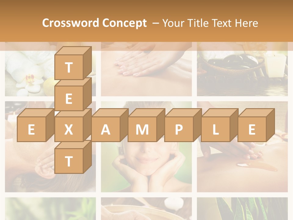 A Collage Of Photos With A Woman Getting A Spa Treatment PowerPoint Template