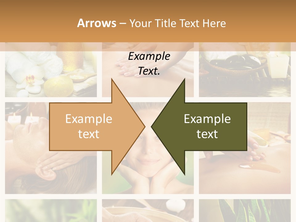 A Collage Of Photos With A Woman Getting A Spa Treatment PowerPoint Template