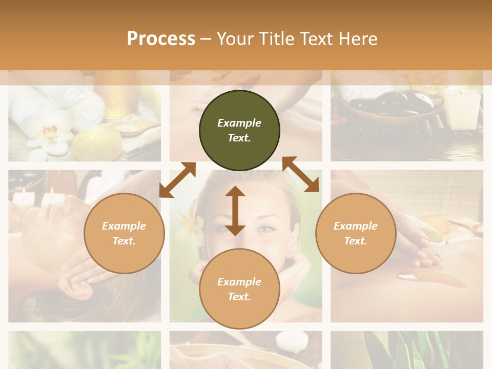 A Collage Of Photos With A Woman Getting A Spa Treatment PowerPoint Template