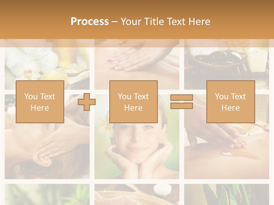 A Collage Of Photos With A Woman Getting A Spa Treatment PowerPoint Template