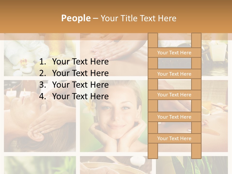 A Collage Of Photos With A Woman Getting A Spa Treatment PowerPoint Template