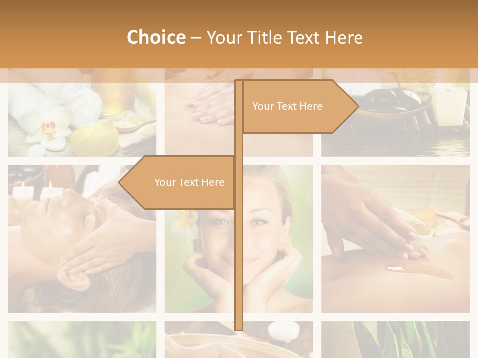 A Collage Of Photos With A Woman Getting A Spa Treatment PowerPoint Template