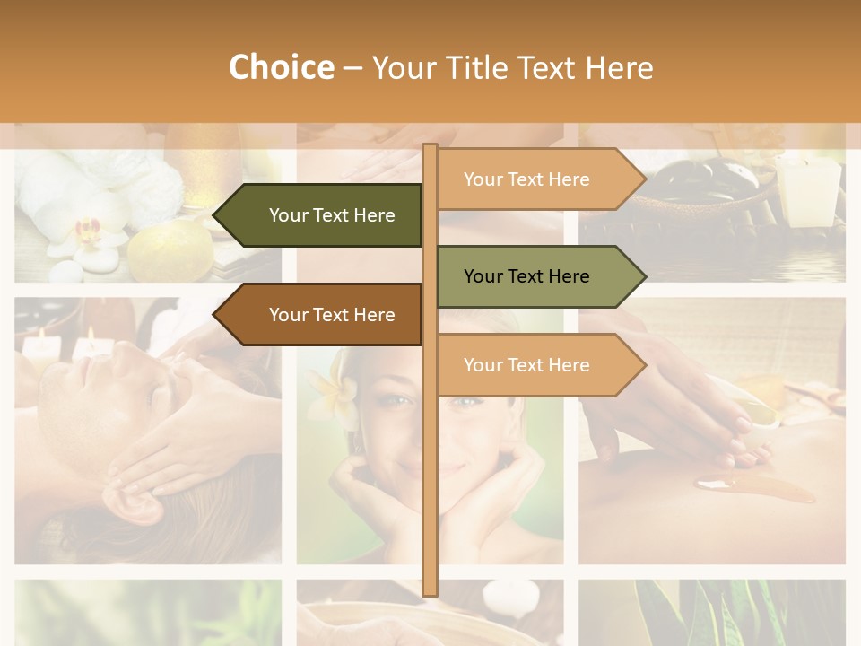 A Collage Of Photos With A Woman Getting A Spa Treatment PowerPoint Template