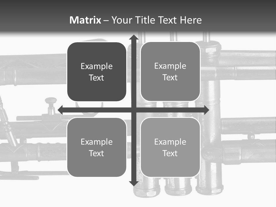 A Trumpet On A Black And White Background PowerPoint Template