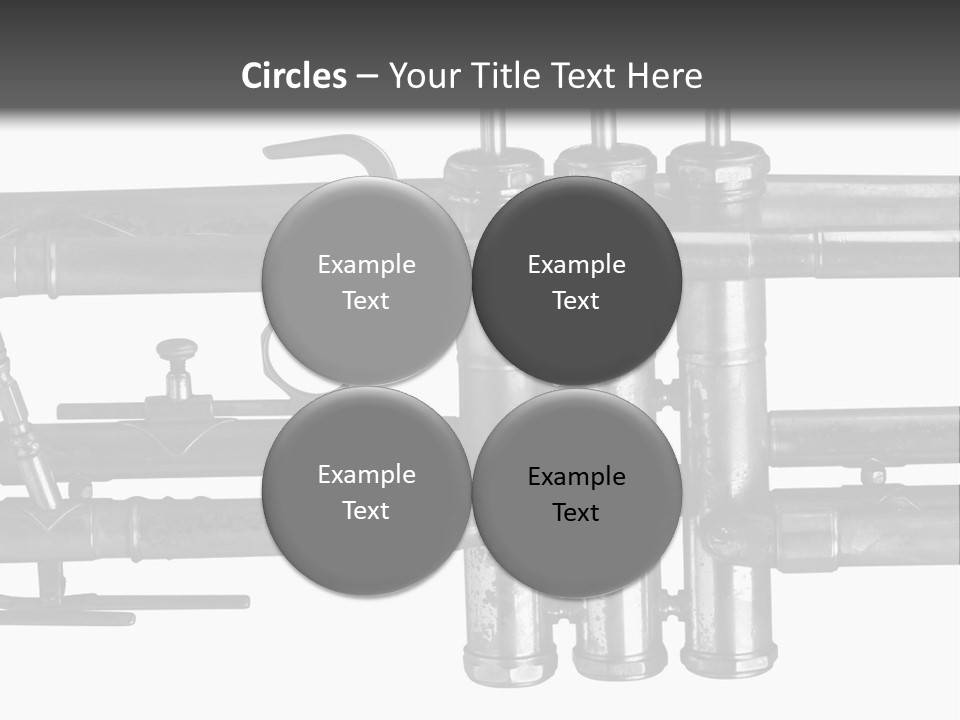 A Trumpet On A Black And White Background PowerPoint Template