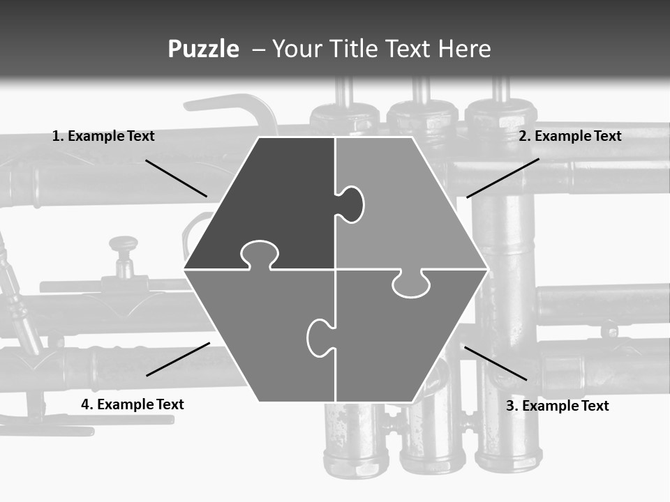 A Trumpet On A Black And White Background PowerPoint Template