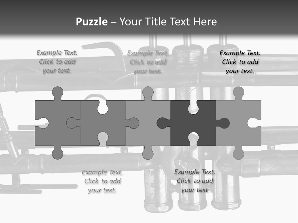 A Trumpet On A Black And White Background PowerPoint Template