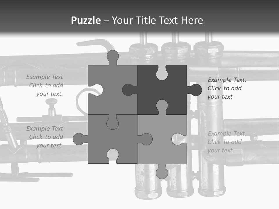 A Trumpet On A Black And White Background PowerPoint Template