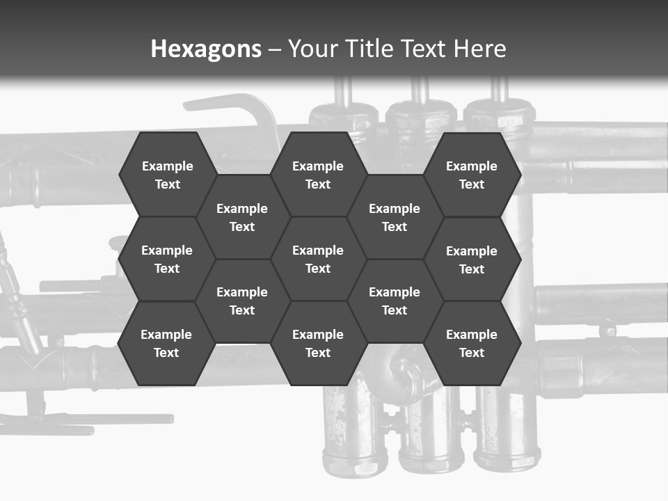 A Trumpet On A Black And White Background PowerPoint Template