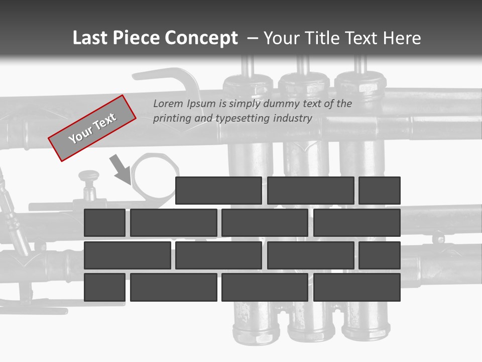 A Trumpet On A Black And White Background PowerPoint Template