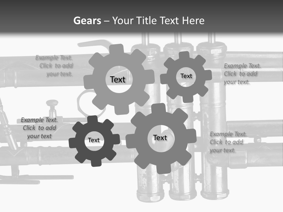 A Trumpet On A Black And White Background PowerPoint Template