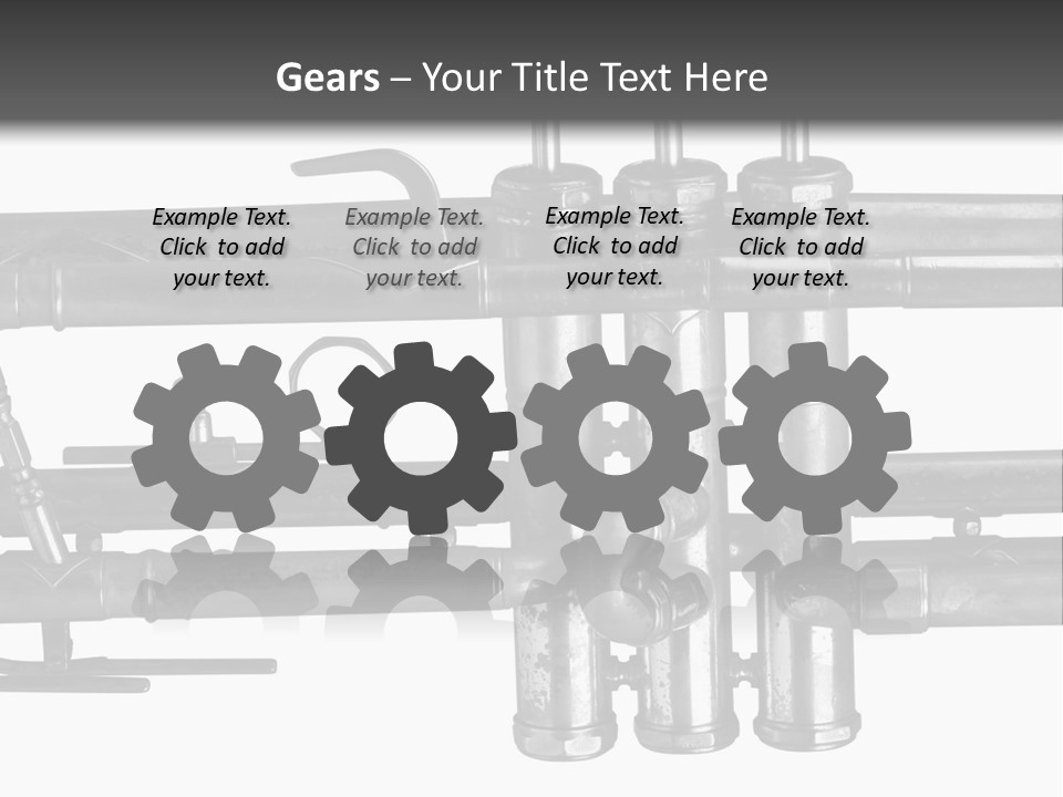 A Trumpet On A Black And White Background PowerPoint Template