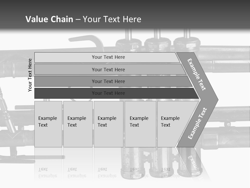 A Trumpet On A Black And White Background PowerPoint Template