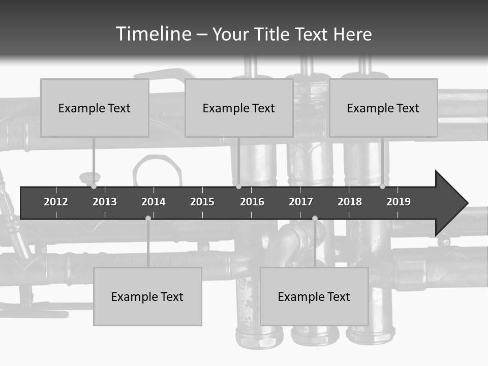 A Trumpet On A Black And White Background PowerPoint Template