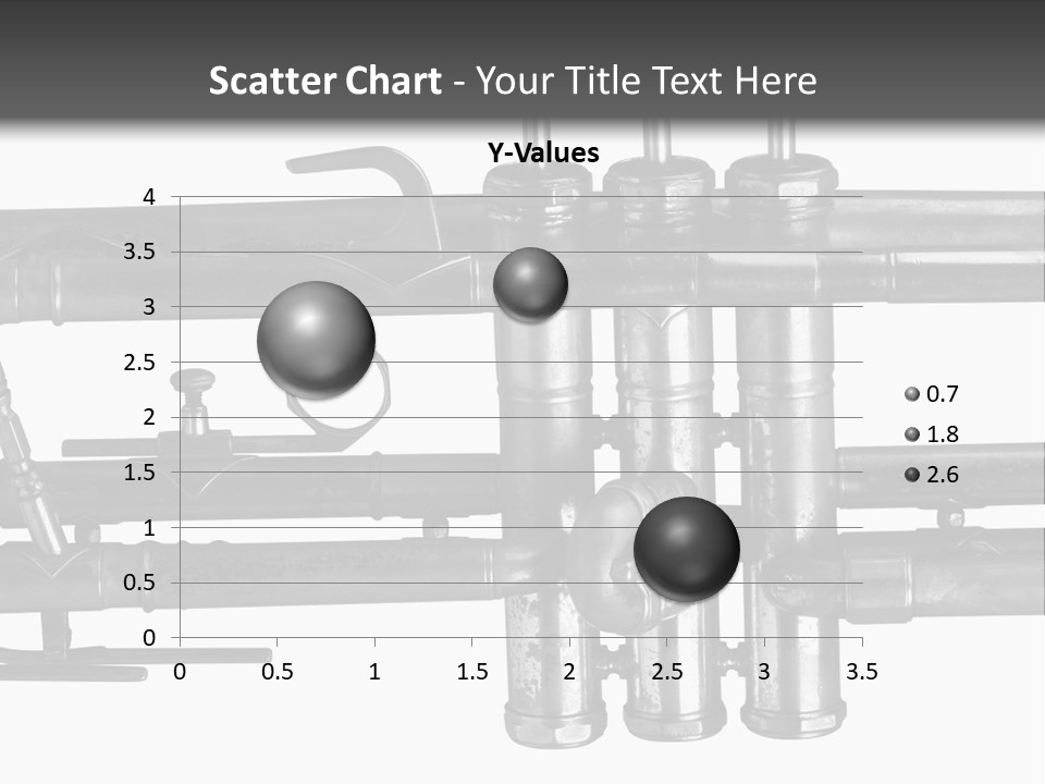 A Trumpet On A Black And White Background PowerPoint Template