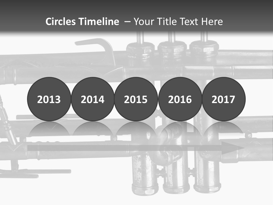 A Trumpet On A Black And White Background PowerPoint Template